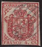 Spain 1854 Spain Coat 4 Cu Carmin Edifil 33